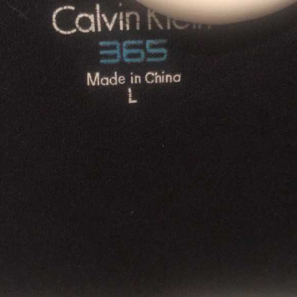 Stunning Calvin Klein 365 Black 95% Cotton Tshirt SZ Large Slim Fit - Picture 3 of 5